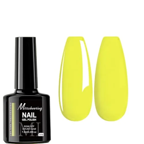 7.5ml Gel Nail Polish,1 Pcs High Gloss Long Lasting Gel Polish, UV LED Soak-Off Nail Polish Gel for Manicure Salon DIY (018, 7.5ml)