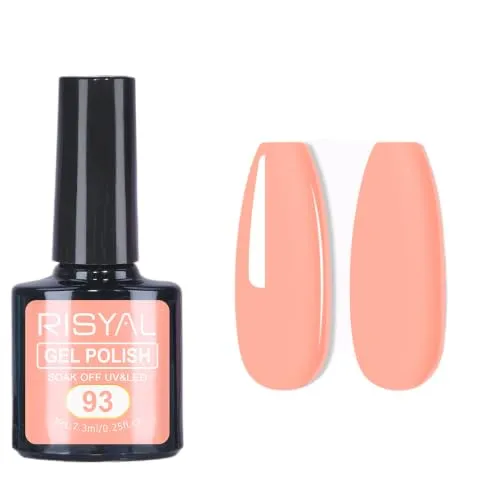 7.3ml Gel Nail Polish,1 Pcs High Gloss Long Lasting Gel Polish, UV LED Soak-Off Nail Polish Gel for Manicure Salon DIY (93, 7.3ml)