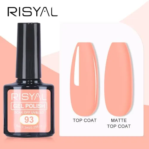 7.3ml Gel Nail Polish,1 Pcs High Gloss Long Lasting Gel Polish, UV LED Soak-Off Nail Polish Gel for Manicure Salon DIY (93, 7.3ml)