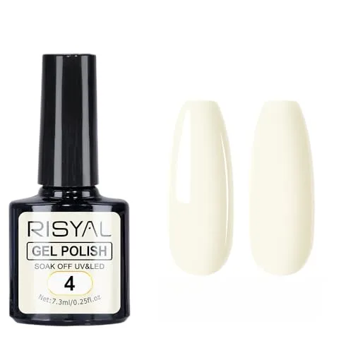7.3ml Gel Nail Polish,1 Pcs High Gloss Long Lasting Gel Polish, UV LED Soak-Off Nail Polish Gel for Manicure Salon DIY (04, 7.3ml)