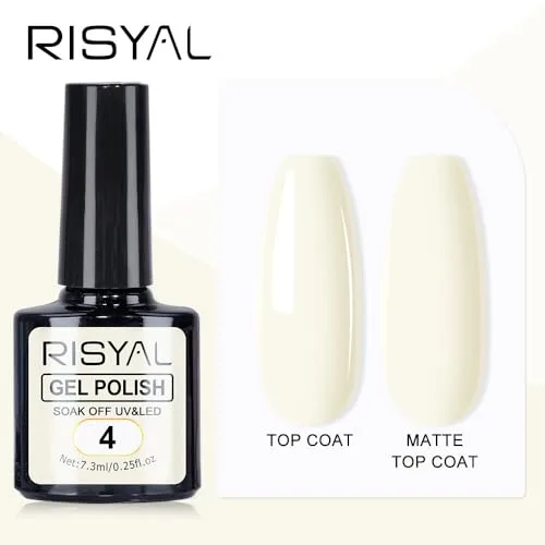 7.3ml Gel Nail Polish,1 Pcs High Gloss Long Lasting Gel Polish, UV LED Soak-Off Nail Polish Gel for Manicure Salon DIY (04, 7.3ml)