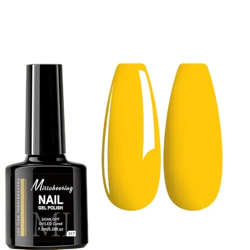 7.5ml Gel Nail Polish,1 Pcs High Gloss Long Lasting Gel Polish, UV LED Soak-Off Nail Polish Gel for Manicure Salon DIY (017, 7.5ml)