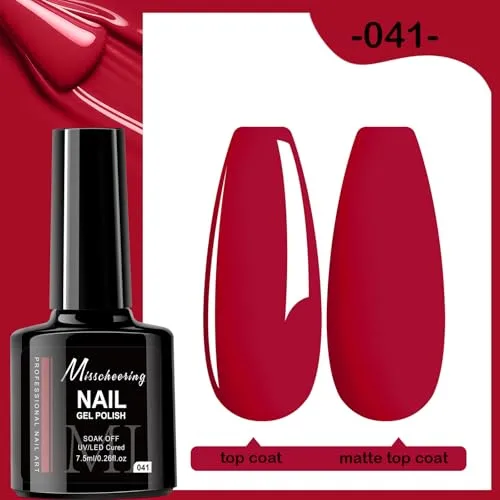 7.5ml Gel Nail Polish,1 Pcs High Gloss Long Lasting Gel Polish, UV LED Soak-Off Nail Polish Gel for Manicure Salon DIY (041, 7.5ml)