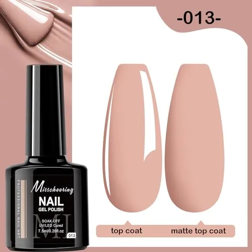 7.5ml Gel Nail Polish,1 Pcs High Gloss Long Lasting Gel Polish, UV LED Soak-Off Nail Polish Gel for Manicure Salon DIY (013, 7.5ml)
