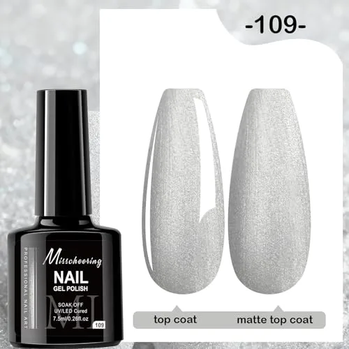 7.5ml Gel Nail Polish,1 Pcs High Gloss Long Lasting Gel Polish, UV LED Soak-Off Nail Polish Gel for Manicure Salon DIY (109, 7.5ml)