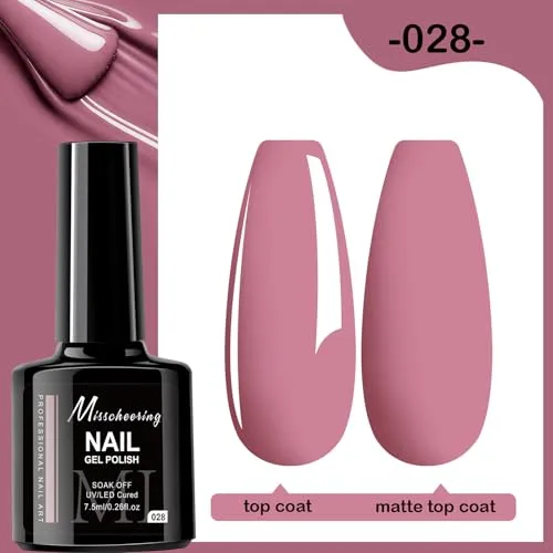 7.5ml Gel Nail Polish,1 Pcs High Gloss Long Lasting Gel Polish, UV LED Soak-Off Nail Polish Gel for Manicure Salon DIY (028, 7.5ml)