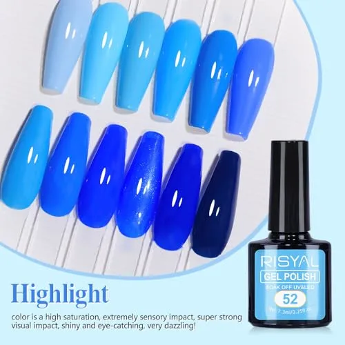 7.3ml Gel Nail Polish,1 Pcs High Gloss Long Lasting Gel Polish, UV LED Soak-Off Nail Polish Gel for Manicure Salon DIY (56, 7.3ml)