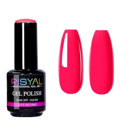 15ml Bright Red Gel Nail Polish,1 Pcs High Gloss Long Lasting Cherry Red Gel Polish, UV LED Soak-Off Nail Polish Gel for Manicure Salon DIY (#098, 15ml)