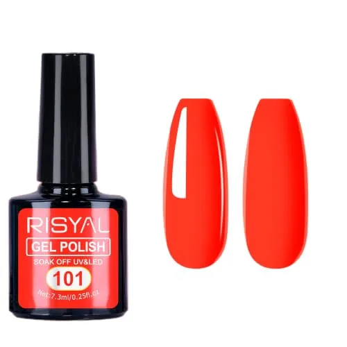 7.3ml Gel Nail Polish,1 Pcs High Gloss Long Lasting Gel Polish, UV LED Soak-Off Nail Polish Gel for Manicure Salon DIY (101, 7.3ml)