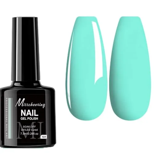 7.5ml Gel Nail Polish,1 Pcs High Gloss Long Lasting Gel Polish, UV LED Soak-Off Nail Polish Gel for Manicure Salon DIY (101, 7.5ml)