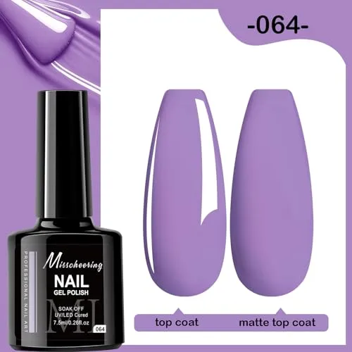 7.5ml Gel Nail Polish,1 Pcs High Gloss Long Lasting Gel Polish, UV LED Soak-Off Nail Polish Gel for Manicure Salon DIY (064, 7.5ml)