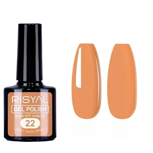 7.3ml Gel Nail Polish,1 Pcs High Gloss Long Lasting Gel Polish, UV LED Soak-Off Nail Polish Gel for Manicure Salon DIY (22, 7.3ml)