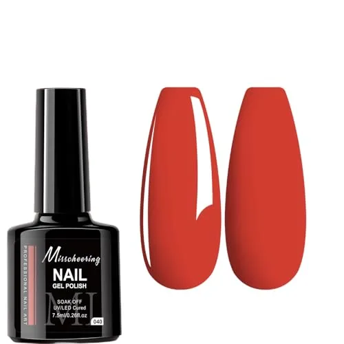 7.5ml Gel Nail Polish,1 Pcs High Gloss Long Lasting Gel Polish, UV LED Soak-Off Nail Polish Gel for Manicure Salon DIY (040, 7.5ml)