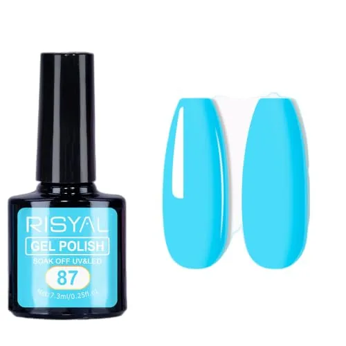 7.3ml Gel Nail Polish,1 Pcs High Gloss Long Lasting Gel Polish, UV LED Soak-Off Nail Polish Gel for Manicure Salon DIY (87, 7.3ml)