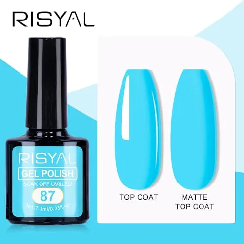 7.3ml Gel Nail Polish,1 Pcs High Gloss Long Lasting Gel Polish, UV LED Soak-Off Nail Polish Gel for Manicure Salon DIY (87, 7.3ml)