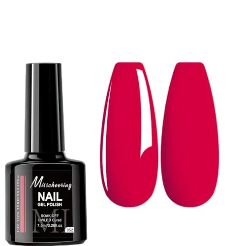 7.5ml Gel Nail Polish,1 Pcs High Gloss Long Lasting Gel Polish, UV LED Soak-Off Nail Polish Gel for Manicure Salon DIY (052, 7.5ml)