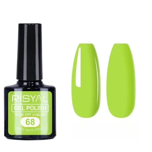 7.3ml Gel Nail Polish,1 Pcs High Gloss Long Lasting Gel Polish, UV LED Soak-Off Nail Polish Gel for Manicure Salon DIY (68, 7.3ml)