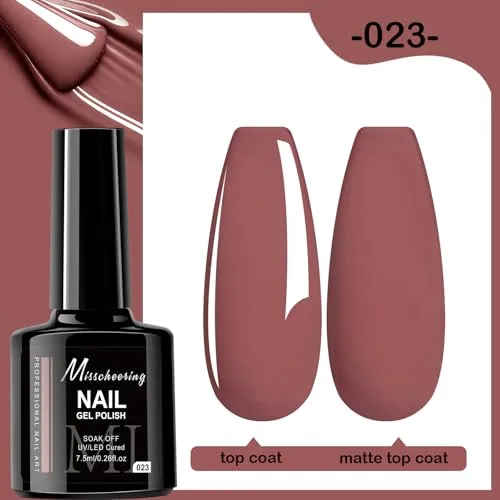 7.5ml Gel Nail Polish,1 Pcs High Gloss Long Lasting Gel Polish, UV LED Soak-Off Nail Polish Gel for Manicure Salon DIY (023, 7.5ml)