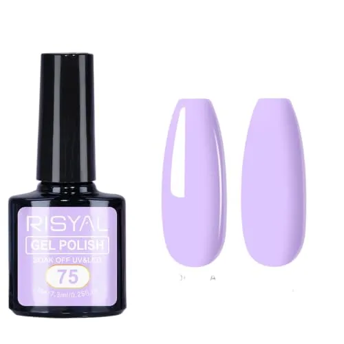 7.3ml Gel Nail Polish,1 Pcs High Gloss Long Lasting Gel Polish, UV LED Soak-Off Nail Polish Gel for Manicure Salon DIY (75, 7.3ml)