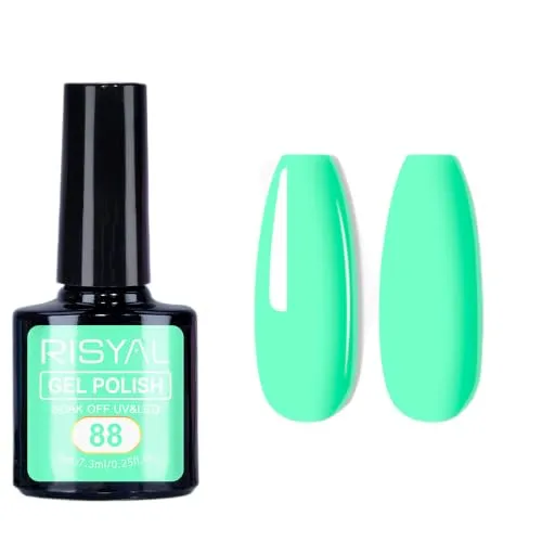 7.3ml Gel Nail Polish,1 Pcs High Gloss Long Lasting Gel Polish, UV LED Soak-Off Nail Polish Gel for Manicure Salon DIY (88, 7.3ml)