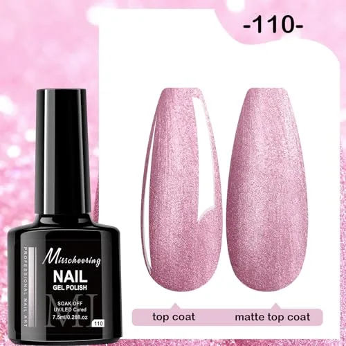 7.5ml Gel Nail Polish,1 Pcs High Gloss Long Lasting Gel Polish, UV LED Soak-Off Nail Polish Gel for Manicure Salon DIY (110, 7.5ml)