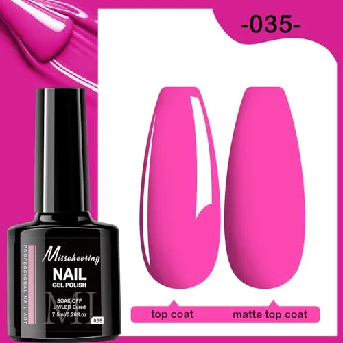 7.5ml Gel Nail Polish,1 Pcs High Gloss Long Lasting Gel Polish, UV LED Soak-Off Nail Polish Gel for Manicure Salon DIY (035, 7.5ml)