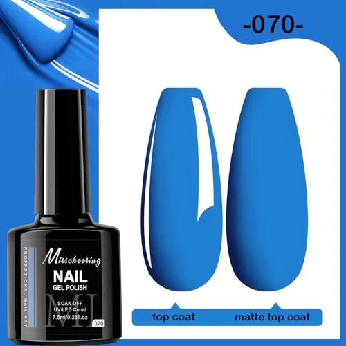 7.5ml Gel Nail Polish,1 Pcs High Gloss Long Lasting Gel Polish, UV LED Soak-Off Nail Polish Gel for Manicure Salon DIY (070, 7.5ml)