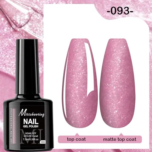 7.5ml Gel Nail Polish,1 Pcs High Gloss Long Lasting Gel Polish, UV LED Soak-Off Nail Polish Gel for Manicure Salon DIY (093, 7.5ml)
