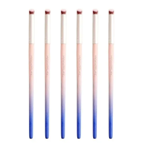 6pieces Ombre Nail Brush Wood Nail Pen Ombre Brush for Gel Nails Nail Gradient Brush Nail Design Brushes Nail Painting Kit Nail Art Tools Acrylic Nail Accessories
