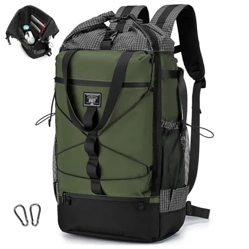 40x30x15cm Personal Item Travel Bag Underseat Travel Bag 17x13x6 Personal Item Backpack Lightweight Casual Rolltop Laptop Backpack 17 in Carry on Luggage Flight Approved for Men and Women Green