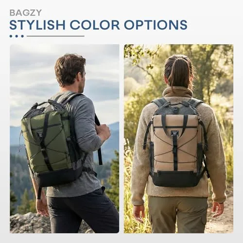 40x30x15cm Personal Item Travel Bag Underseat Travel Bag 17x13x6 Personal Item Backpack Lightweight Casual Rolltop Laptop Backpack 17 in Carry on Luggage Flight Approved for Men and Women Green