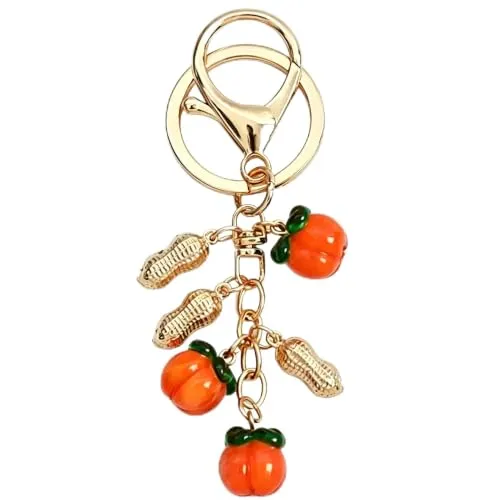 Persimmon Peanut Lucky Keychain, Alloy Bag Pendant 1.0