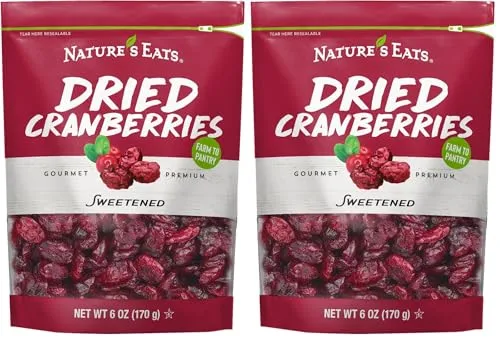 Nature's Eats Dried Cranberries 6oz (Pack of 2)
