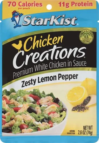 StarKist Chicken Creation Zesty Lemon Pepper, Single Serve Pouch, 2.6 oz (Pack of 5)