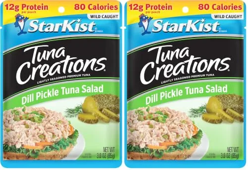 StarKist Tuna Creations Dill Pickle Tuna Salad, 3oz Pouch, 2-Pack