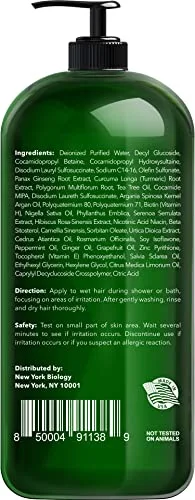 New York Biology Tea Tree Shampoo - 16.9 Fl Oz (Pack of 2)