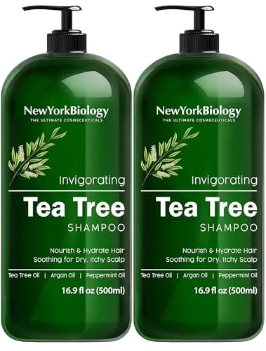 New York Biology Tea Tree Shampoo - 16.9 Fl Oz (Pack of 2)