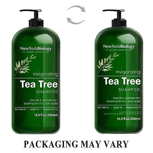 New York Biology Tea Tree Shampoo - 16.9 Fl Oz (Pack of 2)