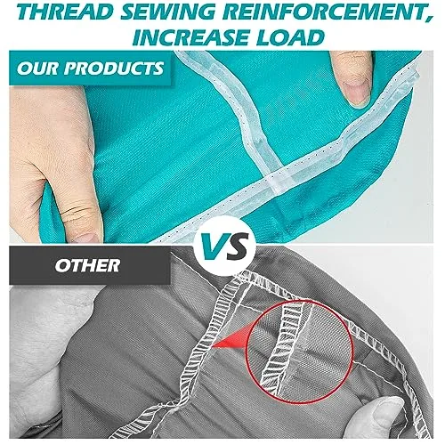 Isink Laundry Bag,2 Pack Travel Laundry Bags for Dirty Clothes,Large Laundry Bags for Camping & Traveling,Dirty Clothes Travel Bag, Travel Essentials 24" x 36" (Cyan + Gray)