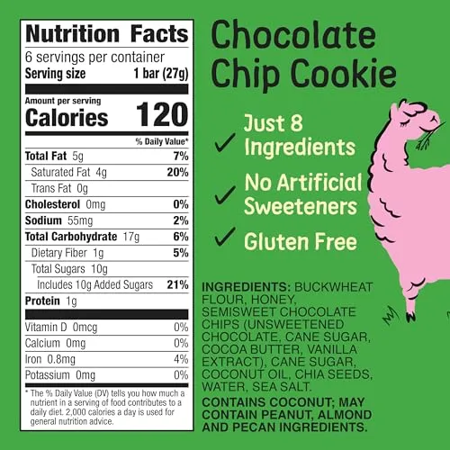 Larabar Kids Bakes Chocolate Chip Cookie Bars, 6 ct, 5.76 oz