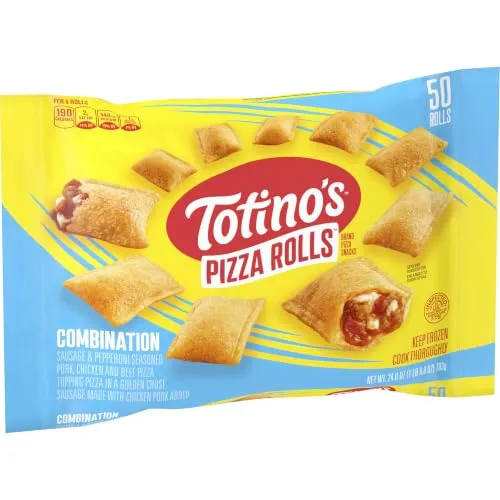 Totino's Pizza Rolls, Combination, Frozen Snacks, 50 Rolls, 24.8 oz