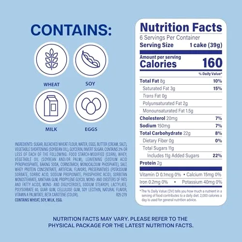Entenmann's Pound Mini Snack Cakes, 6 individual packs, (1.38 oz each), 8.25 oz Multipack