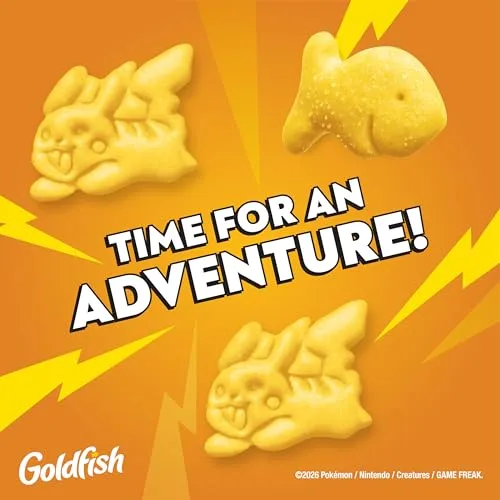 Goldfish Pokémon Pikachu Cheddar Cheese Crackers, 6.6 Oz
