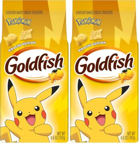 Goldfish Pokémon Pikachu Cheddar Cheese Crackers, 6.6 Oz (Pack of 2)