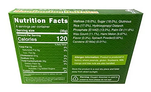 Fusion Select Mochi Daifuku Snacks - Traditional Japanese Rice Cakes with Filling - Flavored Asian Sweet Desserts for Family - Chewy and Soft Texture (Hamimelon)
