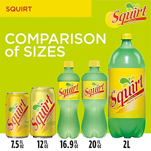 Squirt Soda, 7.5 Fl oz Mini Cans, 10 Pack