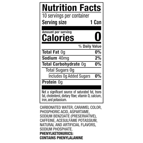 Dr Pepper Zero Sugar Soda, 7.5 fl oz mini cans, 10 pack