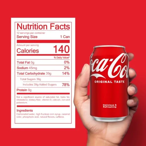 Coca-Cola Soda Soft Drink Fridge Pack Cans, 12 fl oz, 36 Pack