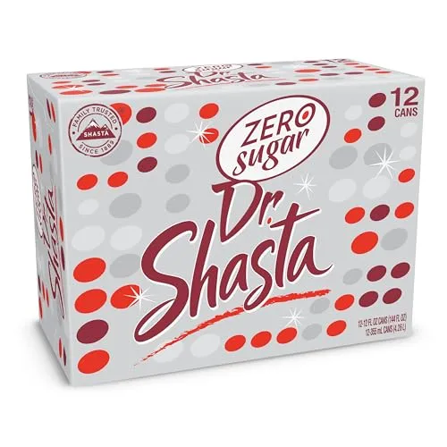 Shasta Zero Sugar Dr. Shasta | 12-Pack of 12oz Cans | Spicy Cherry Cola Flavor | Sugar-Free & Caffeinated