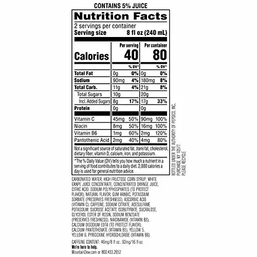 Mountain Dew Kickstart Energy Drink, Orange Citrus, 16 Fl Oz